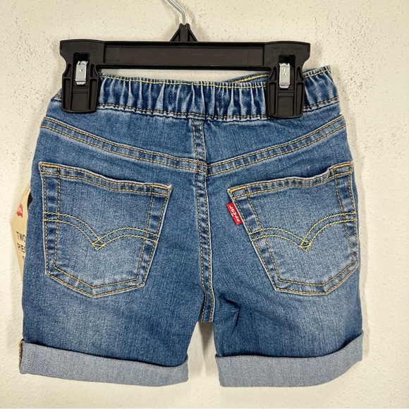 Levi's Denim Bermuda Shorts Girls Size 2T NWT Summer Casual Elastic‎ Waist - Picture 2 of 5